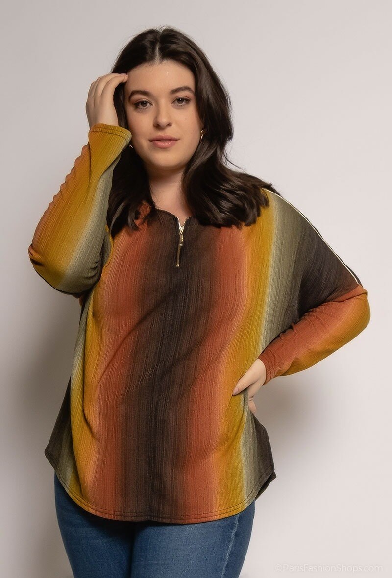 Rainbow blouse - Stora Storlekar