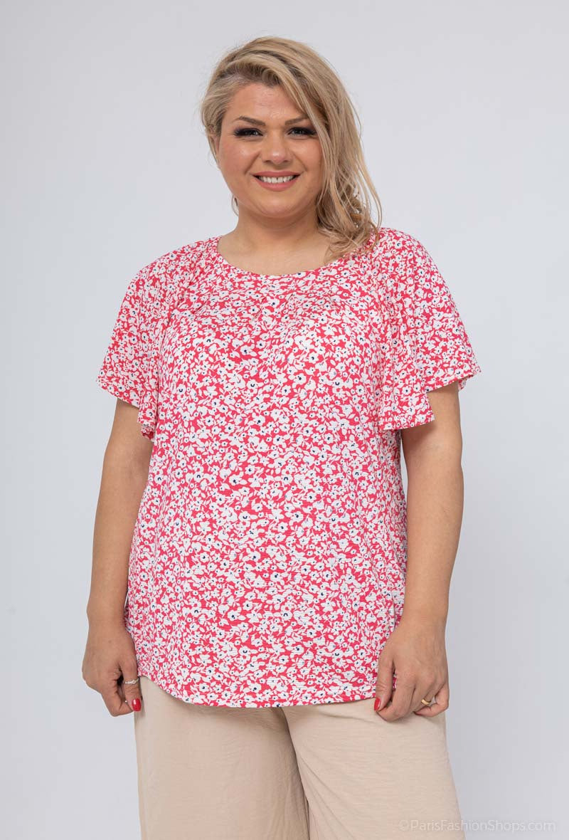 Printed blouse - Stora Storlekar