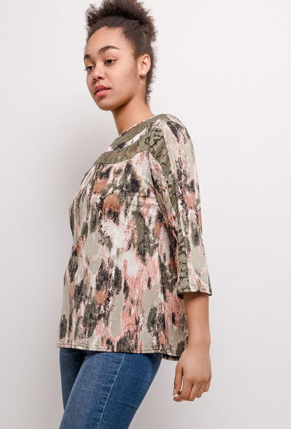 Stretch printed blouse - Plus Size