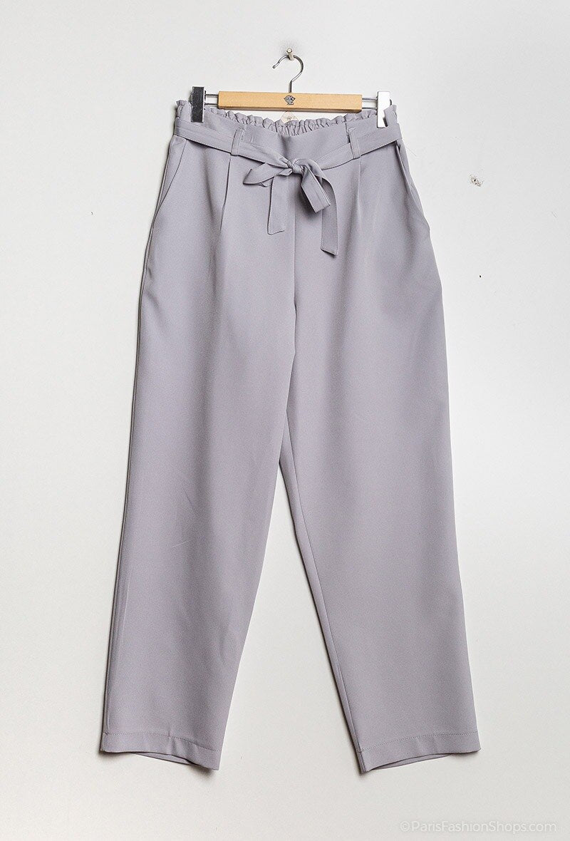 Chic Plus Size Byxor - Light Gray / 42 44 - Trousers