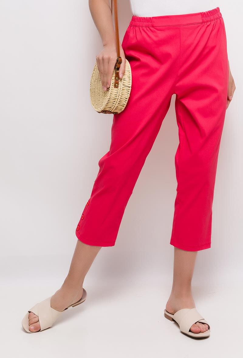 Pants with buttoned ankles - Plus Size