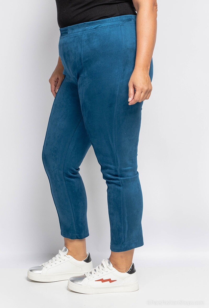 Suede Byxor - Plus Size för Stiliga Kvinnor