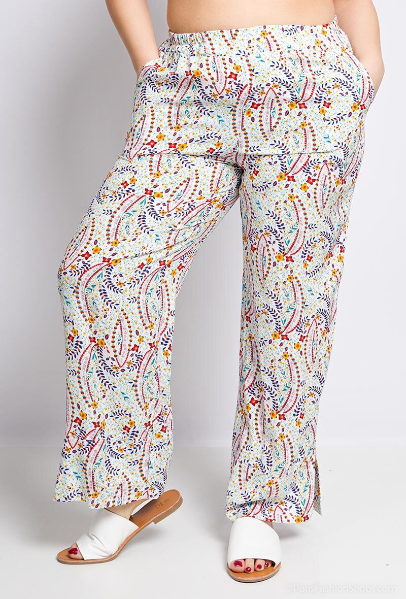 Patterned light pants - Plus Size