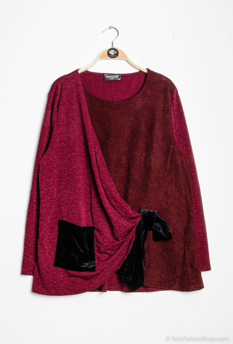 Draped pullover - Stora Storlekar