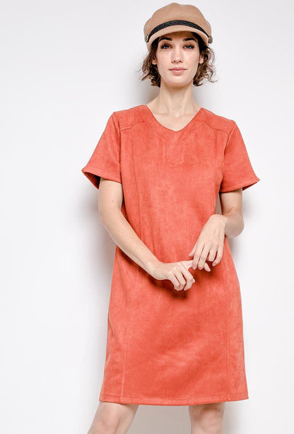 Suede dress - Stora Storlekar