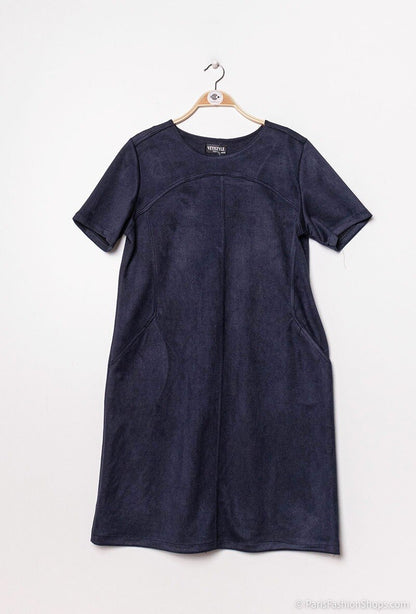 Suede dress - Stora Storlekar