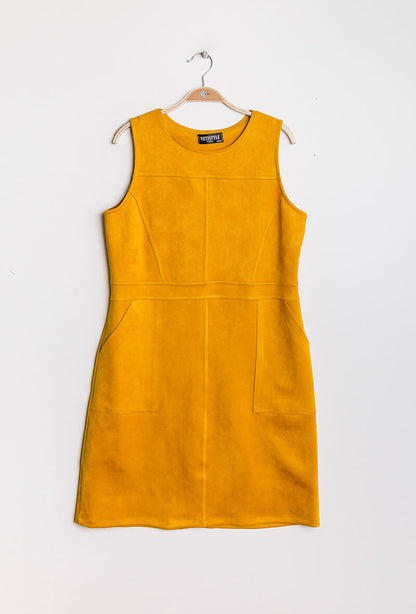 Suede dress - Stora Storlekar