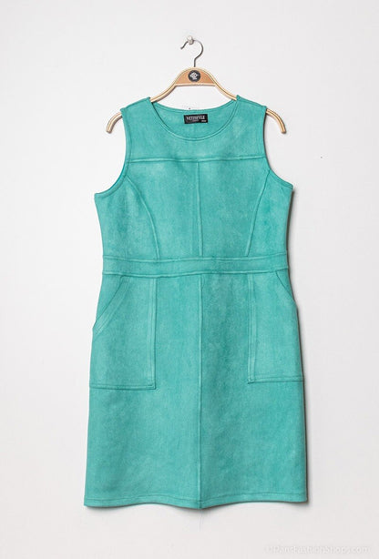 Suede dress - Stora Storlekar