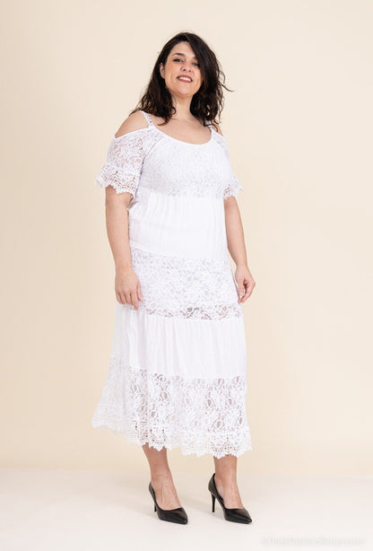 Lace Dress - Plus Size för Vackra Kvinnor