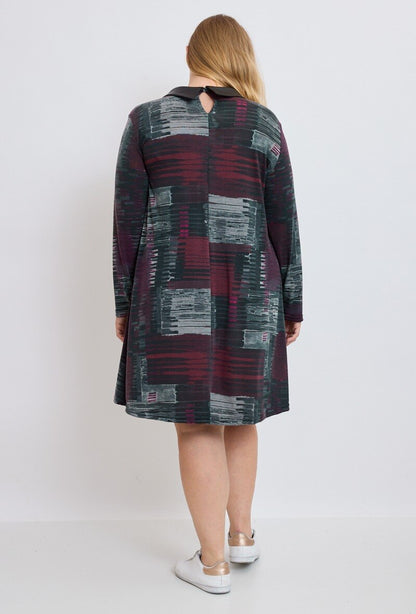 Printed Knit Dress - Stora Storlekar