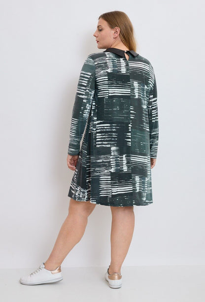 Printed Knit Dress - Stora Storlekar