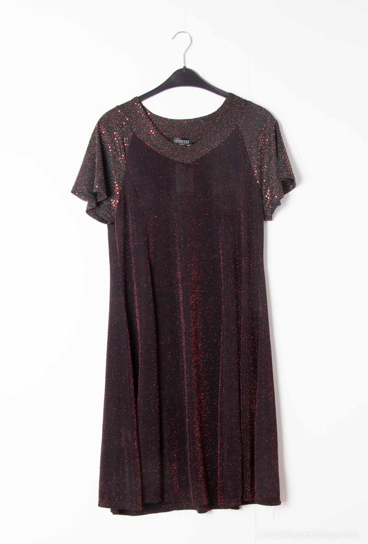 Flared sequin dress - Stora Storlekar