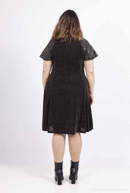 Flared Sequin Dress - Plus Size