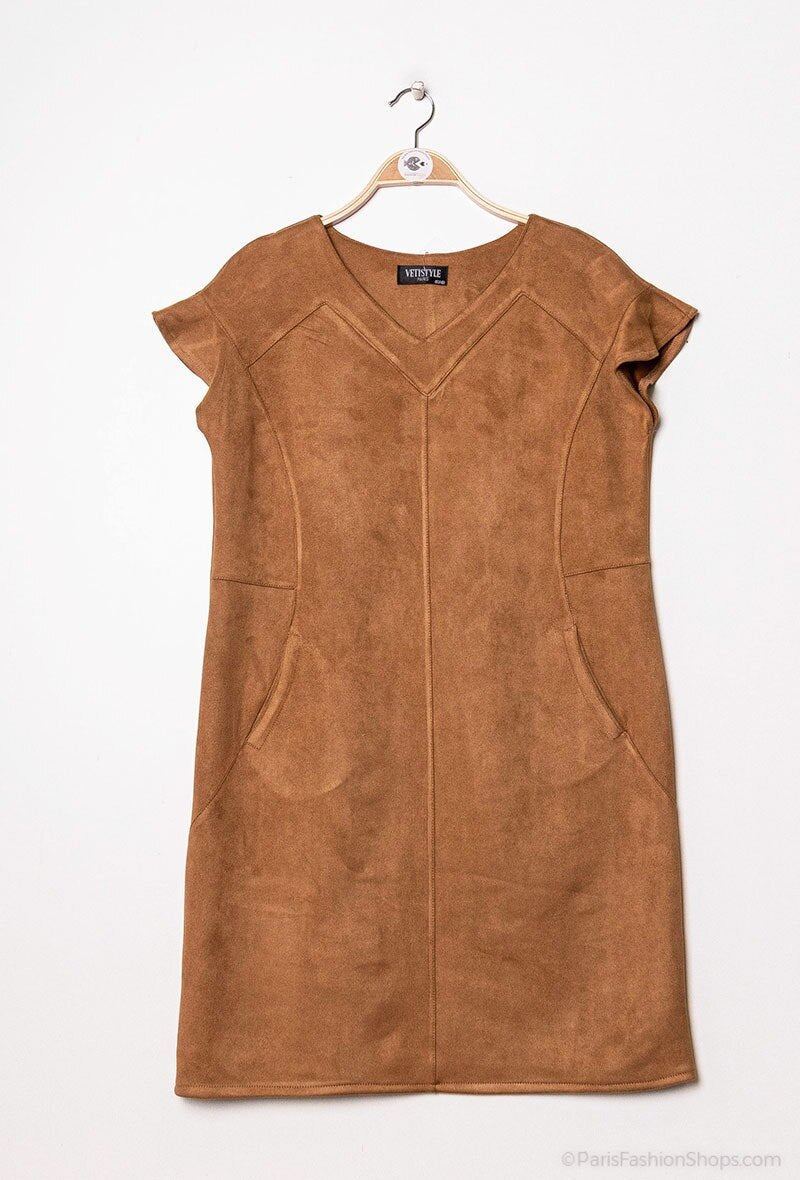 Faux suede dress - Plus Size