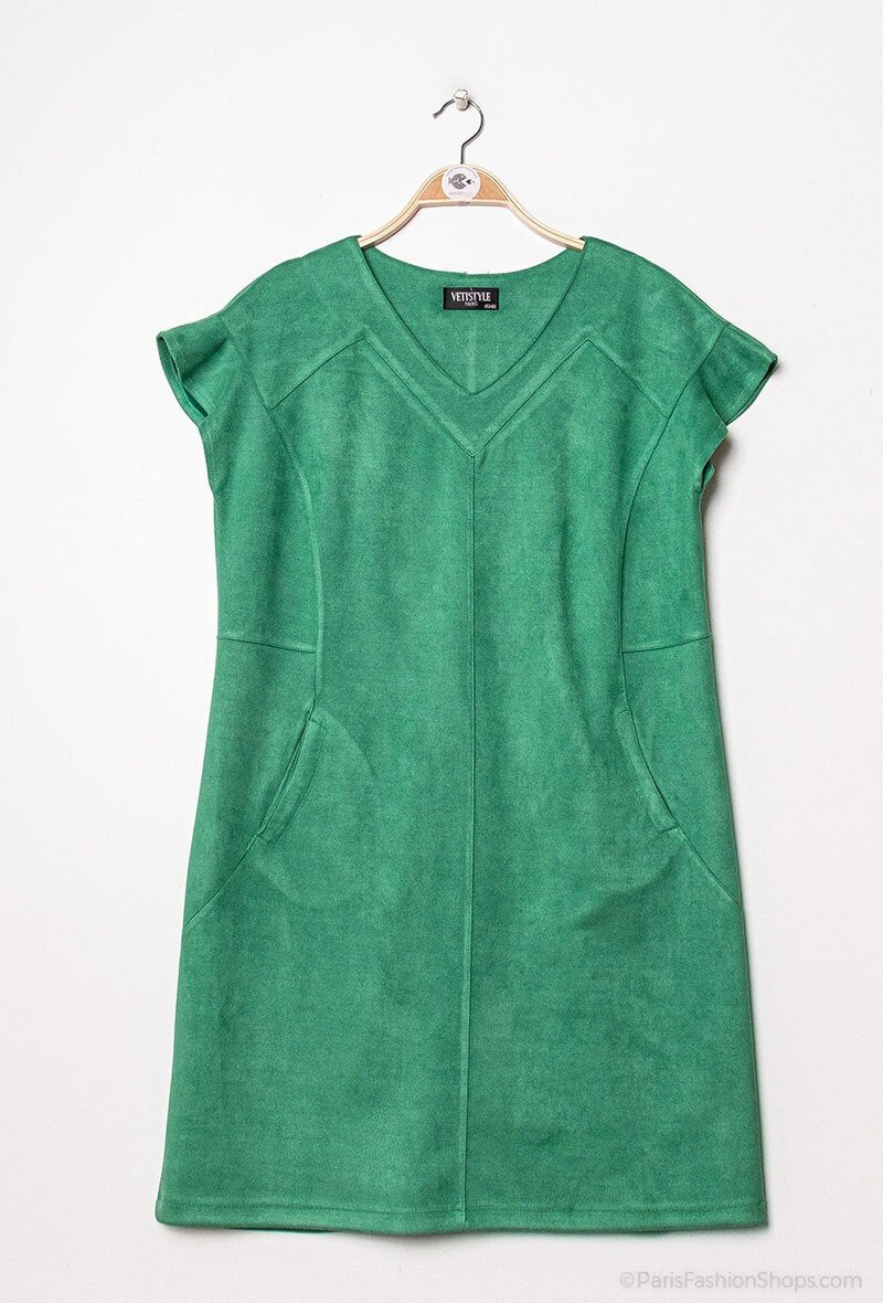 Faux suede dress - Plus Size