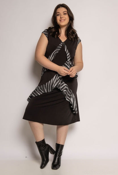 Sparkly dress with zebra print - Plus Size