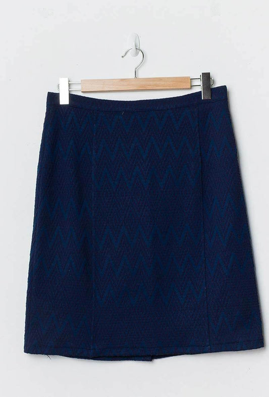 Texturerad kjol - Plus Size - Navy / 50 52 - Skirts