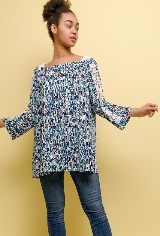 Printed stretch tunic - Plus Size