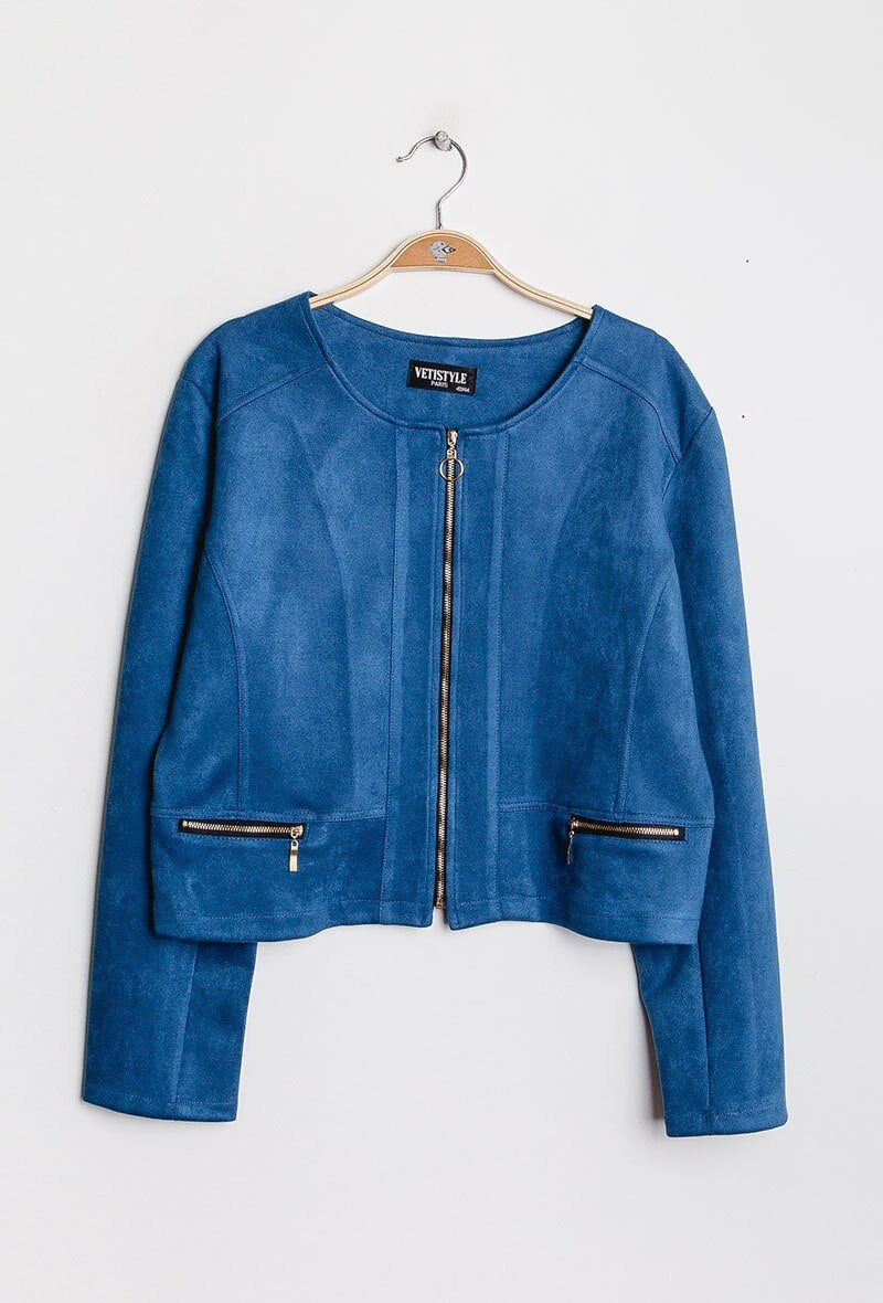 Suede jacket - Stora Storlekar