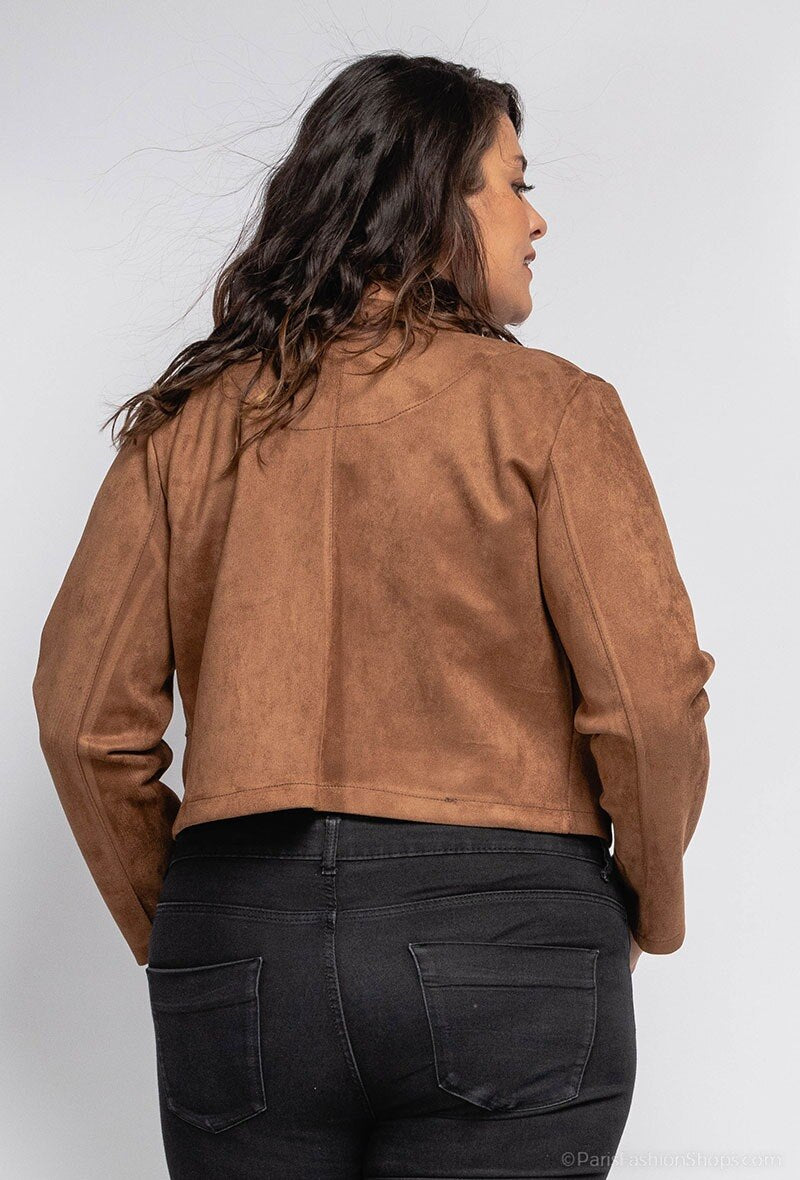 Samsö Suede Jacket - Stora Storlekar för Plus Size