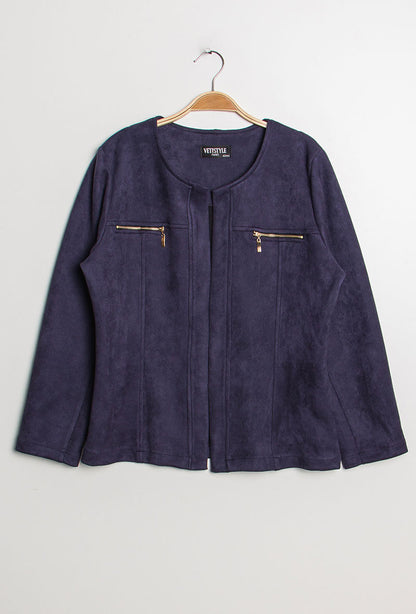 Suede jacket - Stora Storlekar