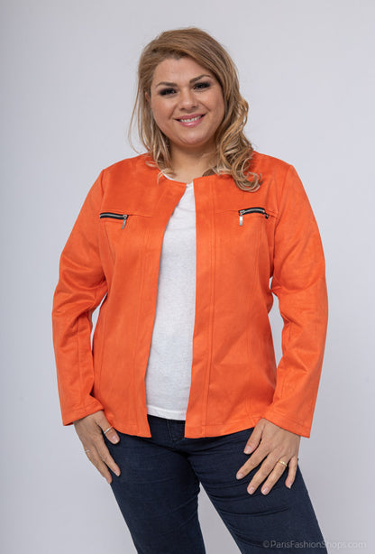 Suede jacket - Stora Storlekar