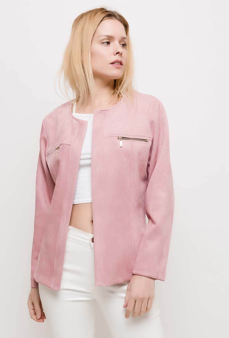 Suede jacket - Stora Storlekar