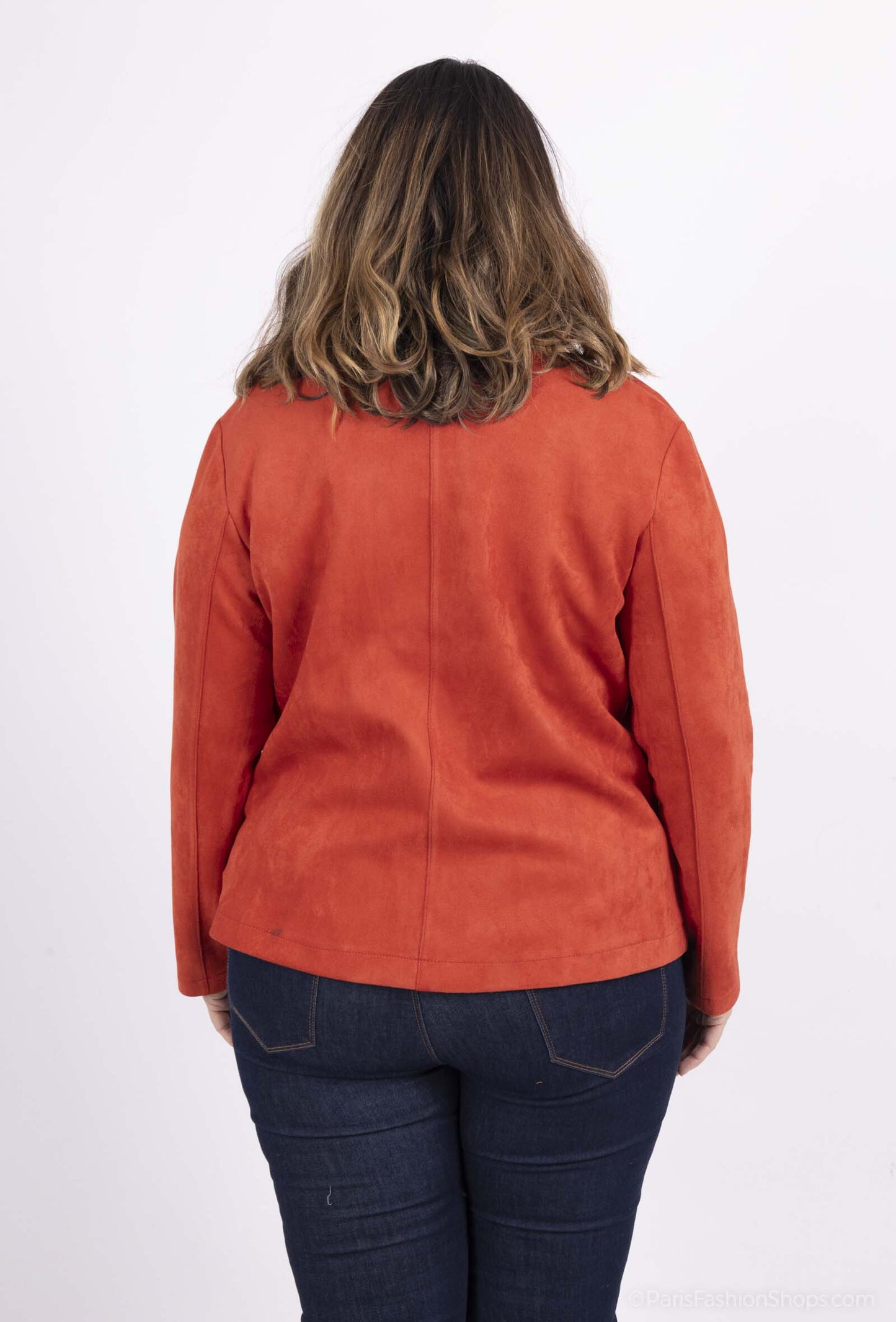 Suede Jacket Stora Storlekar