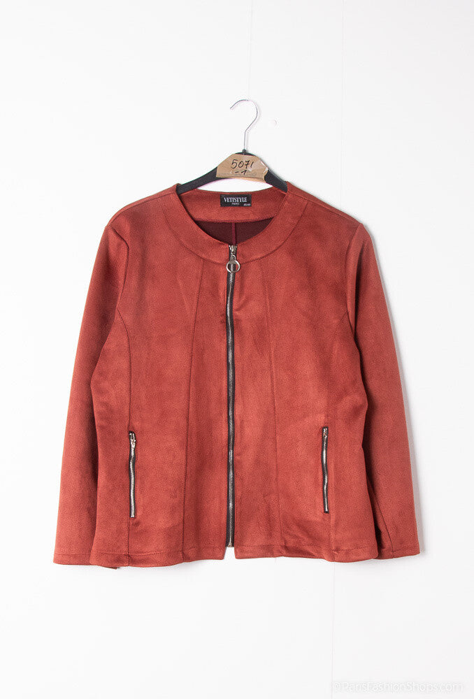 Suede jacket - Stora Storlekar