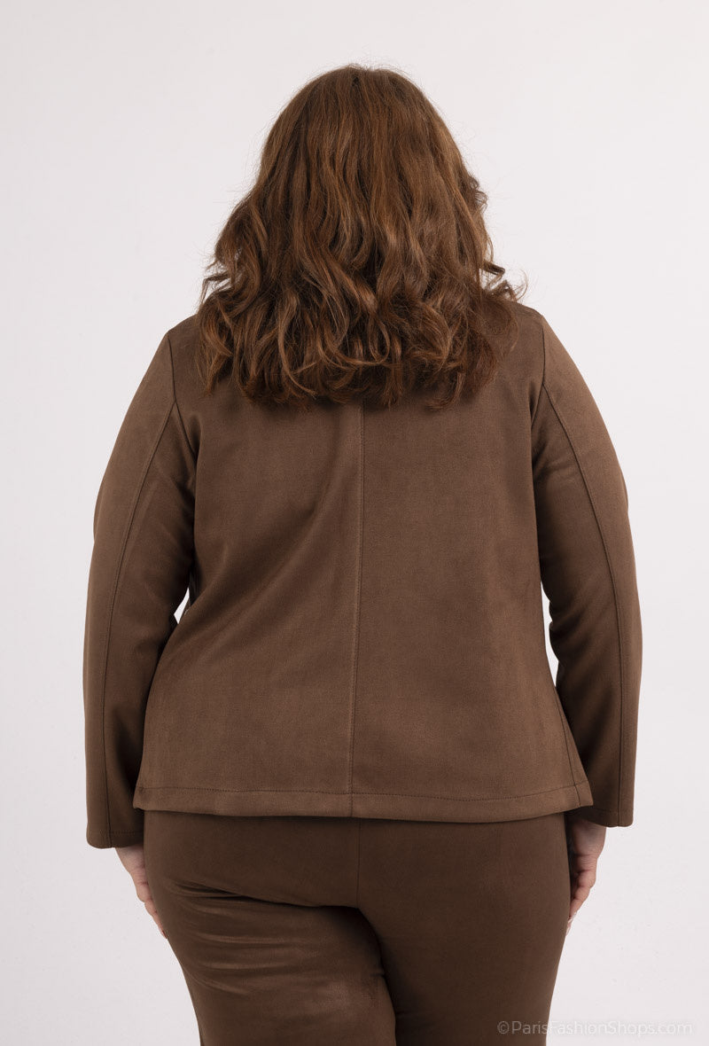 Suede Jacket Stora Storlekar