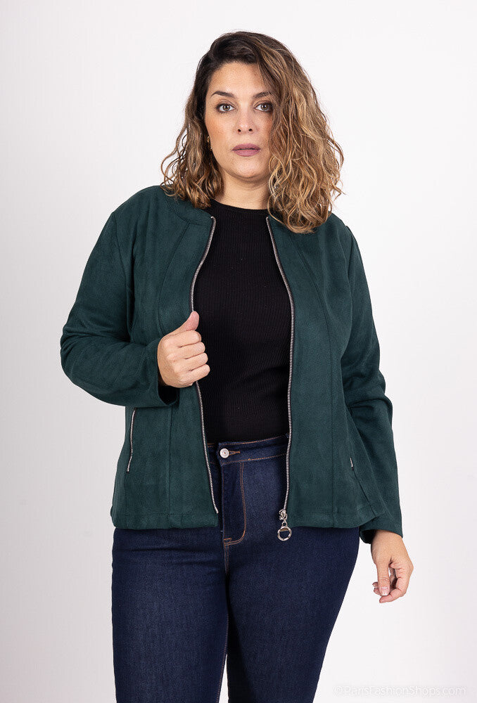 Suede jacket - Stora Storlekar