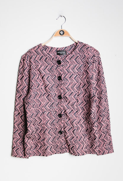 Jacket zig zag with sequins - Stora Storlekar