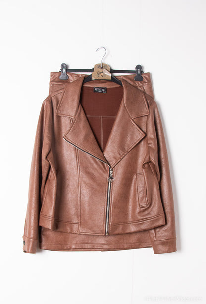 Faux leather jackets - Stora Storlekar